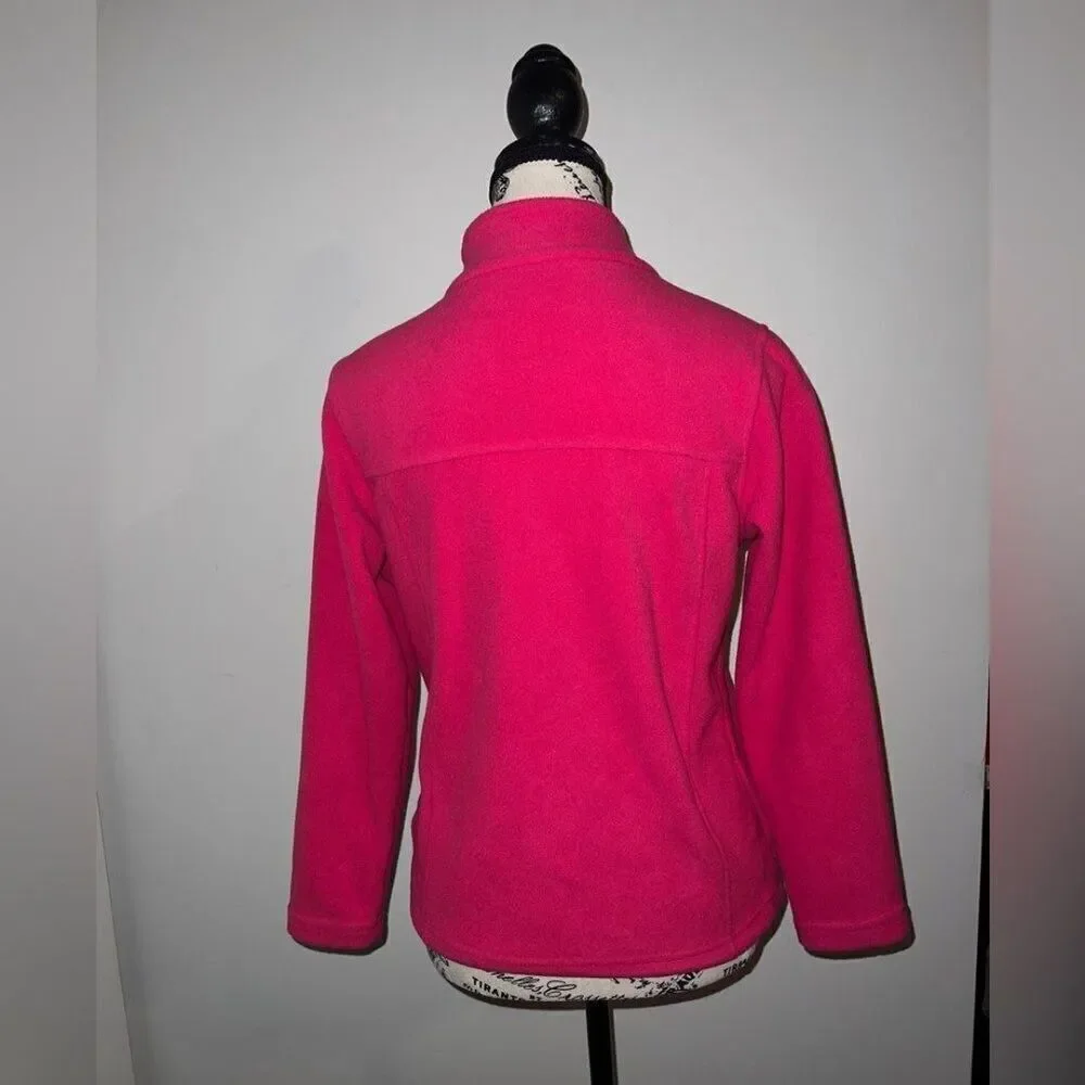 Girls Hot Pink Fleece Jacket, Large
